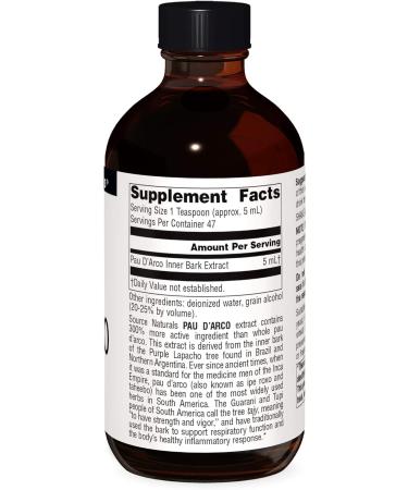 Source Naturals PAU D'arco Liquid Extract 1oz - 8oz (Pack of 1) - Premium Herbal Supplement - Buy Online on GoSupps.com