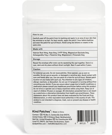 Kind Patches Valerian Root Dream Patches Extra Strong - Sleep Patches - Sleep Aid with Ashwagandha and Magnesium Glycinate - 14 Count - Buy Online on GoSupps.com