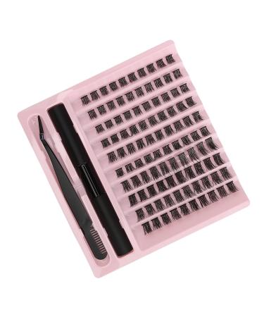 100 Clusters False Eyelashes D Curl - DIY Eyelash Extensions with Glue for Beginners | International Shipping - Buy Online on GoSupps.com