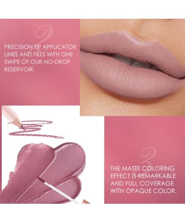 Nude Liquid Lipgloss & Lip Liner Set - Long Lasting & Waterproof Lip Stain Kit - Buy Online on GoSupps.com