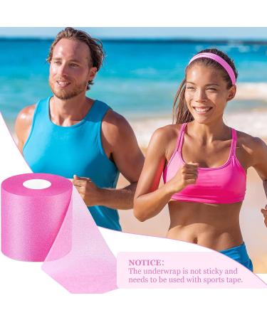 Pink & White 2 Rolls Prewrap Athletic Tape 2.75 x 30 Yards for Hair, Wrists, Elbows, Knees, Ankles - Buy Online on GoSupps.com