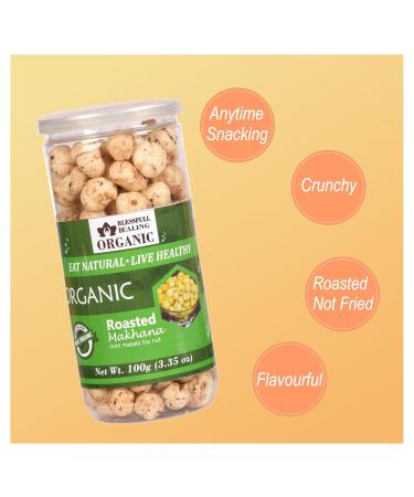 Buy Blessfull Healing Organic Mint Masala - Roasted Makhana Flavor 100g | Premium Quality International Shipping - Buy Online on GoSupps.com