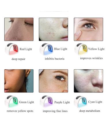 Foreverlily LED Face Mask - 7 Colors PDT Light Therapy for Anti-Aging Skin Rejuvenation & Tightening - Buy Online on GoSupps.com