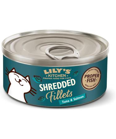 Lily's Kitchen Wet Cat Food 24 Pack - Tuna & Salmon Shredded Fillets (70g each) | Premium Grain-Free Cat Food for Healthy Pets - Buy Online on GoSupps.com