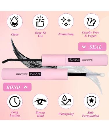Bond and Seal Lash Glue 2 in 1 Lash Bond and Seal for DIY Cluster Eyelash Lashes Eyelash Extensions Lasting Strong Waterproof Mascara Eyelash Extension Glue for Sensitive Eyes - Buy Online on GoSupps.com