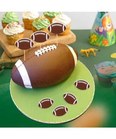 Abeillo 48Pcs Cupcake Toppers Birthday Party Cake Toppers Happy Birthday Cake Decorations American Football Birthday Cupcake Food Picks for Kids - Buy Online on GoSupps.com