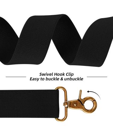 Dresime H str ger for Men & Women - 4 Strong Hook Clips Adjustable X-Form Elastic Braces for Work & Motorcycle Pants - Black - Buy Online on GoSupps.com