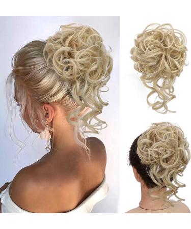 Messy Bun Hairpiece Voluminous Tousled Updo Curly Wavy Hair Scrunchies Hair Bun Synthetic Chignons Hair Extensions for Women Girls (22H613) - Buy Online on GoSupps.com
