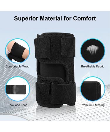 Supegear Compression Bracelet for Upper Arm - Comfortable Biceps Tendinitis Support Sleeve for Pain Relief & Muscle Tension (Black) - Buy Online on GoSupps.com