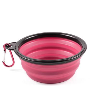 PhoneNatic Foldable Silicone Dog Bowl in Pink Travel Bowl for Dogs and Cats with Carabiner 350ml 60014329 Small (350ml) Pink S - Buy Online on GoSupps.com