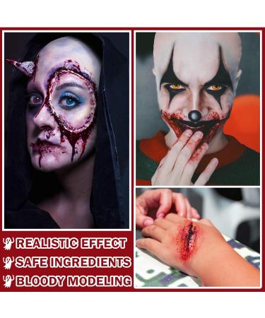 Realistic Fake Blood Spray Kit - Washable Halloween Blood Makeup for Zombie & Vampire Cosplay | Black Stipple Sponge Included - Buy Online on GoSupps.com