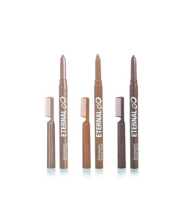 Eternal Automatic Water Resistant Eyebrow Liner Set - Long Lasting, High Precision Brow Definer (3 Pack) - Buy Online on GoSupps.com