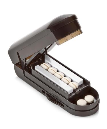 Pill Cutter for Small Pills - Multiple Splitter Pill Cutters for Small to Large Pills Multi Tablet Split Cutter with Accurate Pill Alignment Cutter Safety-Blade Guard Food Grade Stainless Steel