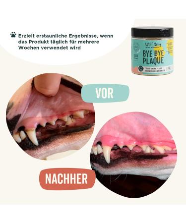 Wolf Belly Tartar Remover Dog Powder - 100% Natural Dental Care for Dogs & Cats | 180g Anti-Plaque Solution - Freshens Breath & Cleans Teeth - Buy Online on GoSupps.com