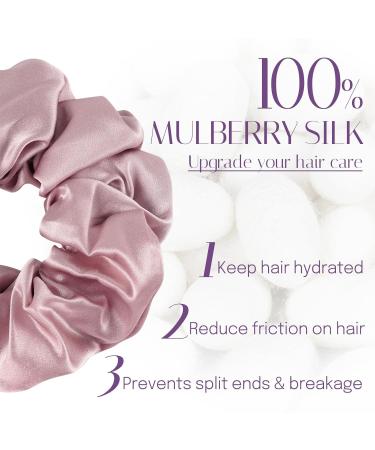Osilk 3-Set 100% Silk Hair Ties - Premium Small Scrunchies & Elastic Hair Bands for Braid Hair Jewelry - Buy Online on GoSupps.com