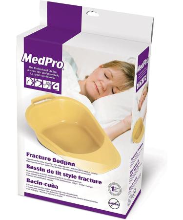 Medpro Easy Clean Portable Bed Pan with Plastic Guard and Handles for Adults - Buy Online on GoSupps.com