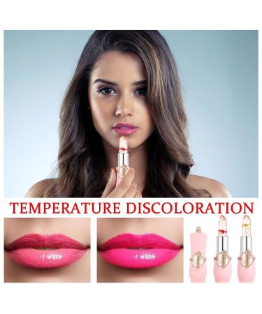 Color Changing Lipstick Flower Lip Gloss Set - Long Lasting Moisturizing Formula - 2PCS Nutritious Makeup Kit - B Set - Buy Online on GoSupps.com