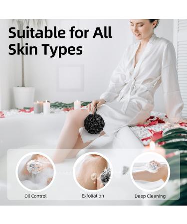 Metene Bath Shower Loofah Sponge 5 Pack - Exfoliating Body Wash Scrubber for Men and Women - Essential Skin Care Shower Accessories - 60g - 5 Count - Buy Online on GoSupps.com