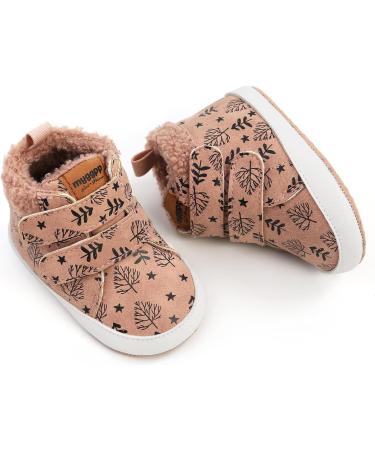 RVROVIC Baby Anti-Slip Sneakers Ankle Boots | Soft Toddler First Walkers | Newborn Crib Shoes 0-6 Months | A1 Leafbrown - Buy Online on GoSupps.com