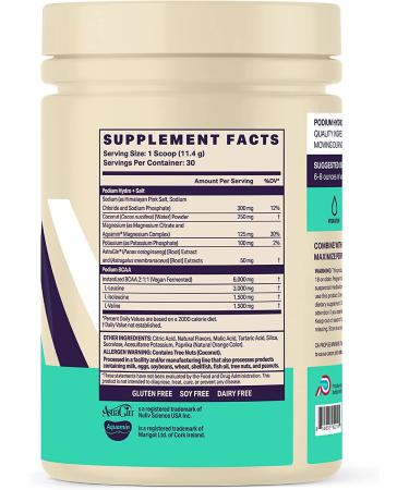 Podium Nutrition Sour Watermelon BCAA Powder - 30 Servings, Electrolytes for Hydration and Recovery - Buy Online on GoSupps.com