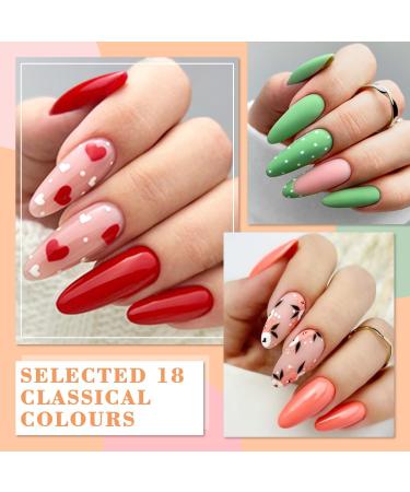 Lavender Violets 21 Pcs Gel Nail Polish Set Solid Classical Colours Soak Off UV LED Nails Varnish With Base Coat Glossy n Matte Top Coat Nail Art Manicure Salon Styling New Year Golden Gift Box #21 Surprise Golden Box - Buy Online on GoSupps.com