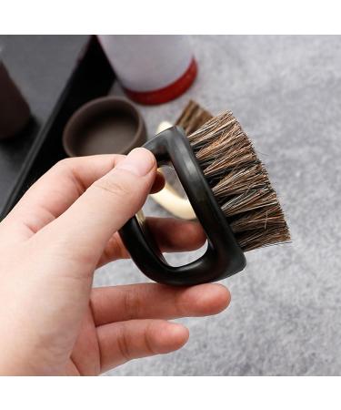 Professional Men's Beard Care Brush Bristles With Ergonomic Handle Comforable Mustache Grooming Tool Black Handle Black H - Buy Online on GoSupps.com