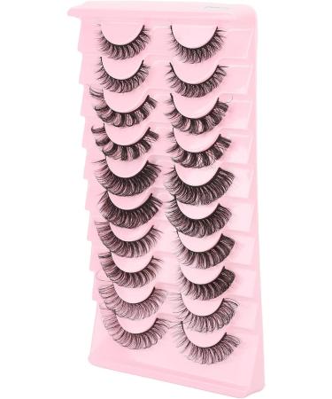 False Eyelashe Wispy Fluffy False Eyelashes Set Handmade DD Curl Thickness Multilayer Fake Eyelashes for Lady - Buy Online on GoSupps.com