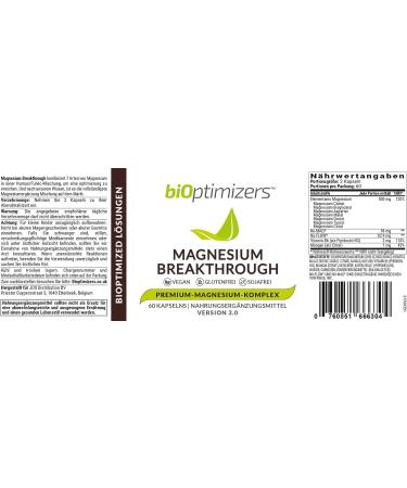 Bioptimizers Magnesium Breakthrough - Relieve Stress, Inflammation & Sleep Issues (60 Capsules) - Buy Online on GoSupps.com