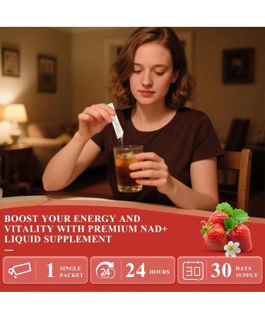 Healliance NAD+ Liquid Supplement 1000mg - with Resveratrol Nicotinamide Riboside & PQQ Supports Cellular Energy & Healthy Aging for Women & Men (30 Packets) - Buy Online on GoSupps.com