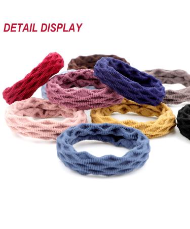 60 Seamless Cotton Hair Ties Ponytail Holders for Women/Girls - Elastic, No Crease, Lightweight - 4 Styles (Mixed Color) - 60 Count - Buy Online on GoSupps.com