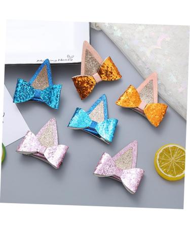 KONTONTY 6 Pairs Hair Bow Barrettes Kawaii Hair Clips Halloween Costume Supplies Sequin Bow Hair Pins Glitter Bowknot Hairpin Cat Ears Hair Clips Dog Ears Hair Pins Hair Barrettes Fabric - Buy Online on GoSupps.com