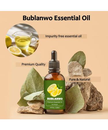 Bublanwo Lemon Essential Oil for Hair Scalp Massage 100% Pure and Natural Massage Aromatherapy 4 Fl Oz 118ML - Buy Online on GoSupps.com