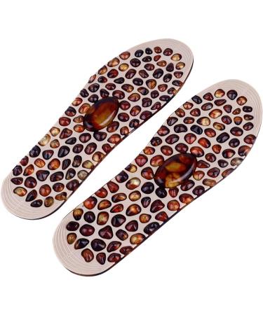 Buy Healifty Massaging Insoles - Cobblestone Reflexology Acupressure Inserts for Men | Foot Massager Shoe Insoles | Light Brown - 28.5x9.5x0.4cm | International Shipping Available - Buy Online on GoSupps.com