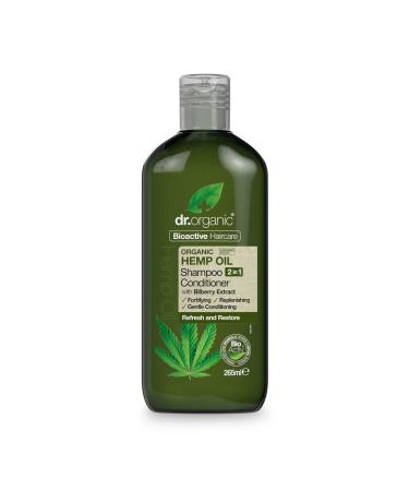 Dr Organic Organic Hemp Oil 2 in 1 Shampoo & Conditioner Natural Vegan Cruelty Free Paraben & SLS Free Eco Friendly Recyclable Packaging For Women & Men Palm Oil Free 265ml - Buy Online on GoSupps.com