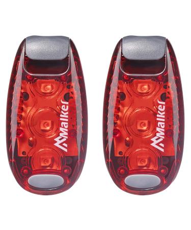 Malker LED flashing light Safety light Set Safety Light for children school bags Night runner Bergsteiger Dog Lights with batteries Clip People