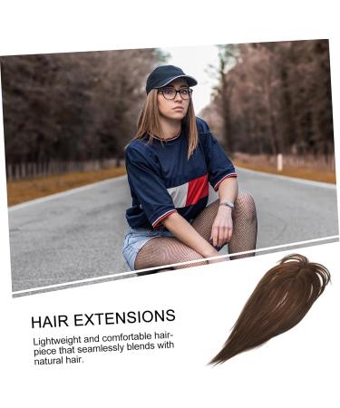 minkissy Invisible Wig Wigs Hair Extensions for Thin Hair Human Hair Toppers for Women Hairpiece Topper Hair Extensions for Short Hair Miss No Trace Chemical Fiber 35.00X14.00X13.00CM Light Brown - Buy Online on GoSupps.com