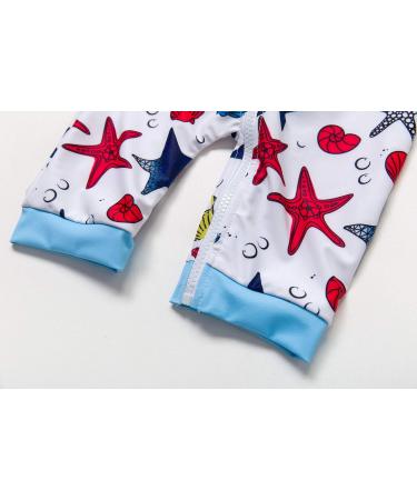 BONVERANO Baby Boys Swimsuit - Toddler One Piece Swimwear | UPF 50+ Sun Protection | 18 Months Starfish Design - Buy Online on GoSupps.com