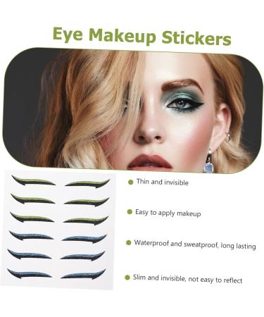 NOLITOY 12 Pairs Glitter Eyeliner Makeup Stickers Green Tape Double Eyelid Strips Skin Patch Flash Miss - Buy Online on GoSupps.com