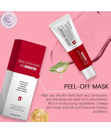 Korean Collagen Face Mask Korean Organic Collagen Mask Korean Organic Collagen Face Mask Real Collagen Fit Collagen Wrapping Mask Peel Off Facial Mask For Elasticity (1PC) - Buy Online on GoSupps.com