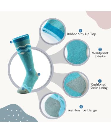 Buy Outdoormasters Unisex Ski Socks - Breathable Winter Snowboarding Socks for Girls & Boys | OTC Design & Anti-Slip Cuffs | Woodland Green (30-36) - Buy Online on GoSupps.com