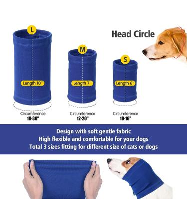 Dog Snood Pet Neck Protector Ears Warmer Calming Hoodies for Dogs Earmuff Noise Protection for Anti-anxiety Grooming Bathing Comfort Ear Covers (M Size Blue) M Blue - Buy Online on GoSupps.com