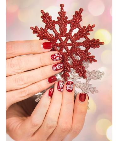 Shop Ebanku 6PC Nail Stamp Template Set - Christmas Tree Snowflakes & Reindeer Nail Art Plates with Stamp Scraper & Storage Bag - International Shipping Available - Buy Online on GoSupps.com