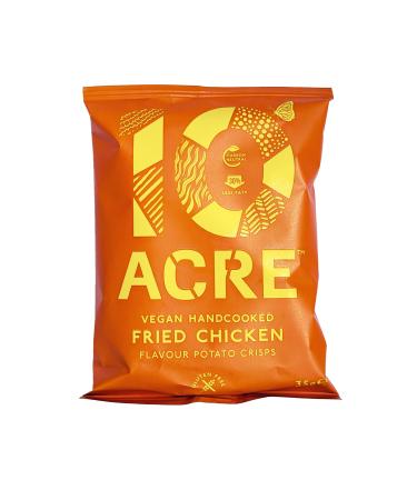 10 Acre Vegan Fried Chicken Flavour Crisps Box | Vegan Gluten Free Carbon Neutral | 20 x 35g Snack Size Fried Chicken Flavour (Vegan) 1 count (Pack of 1)
