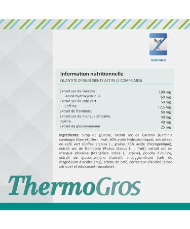 TermoGras | Weight Loss Fat Burn Appetite Reliever | Garcinia Cambogia + Glucomannan + Raspberry Ketones + African Mango + Green Coffee | Powerful Thermogenic | 60 Tablets - Buy Online on GoSupps.com