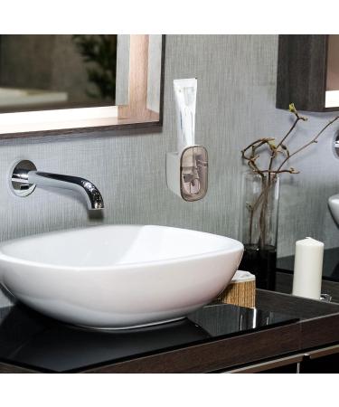 Toothpaste Squeezer - Detachable Internal Cleaning Quantitative Extrusion Waterproof - Good for Family for Kids and Adults Bathroom Use Apujent Transparent Tea - Buy Online on GoSupps.com