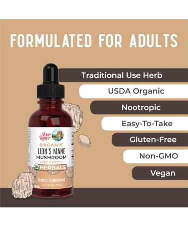 MaryRuth Organics Precision Probiotic Drops for Teens (Raspberry) & Lion's Mane Drops | USDA Organic | Vitamins for Gut Health Cognitive Support & Overall Wellness | Vegan Non-GMO Gluten Free - Buy Online on GoSupps.com