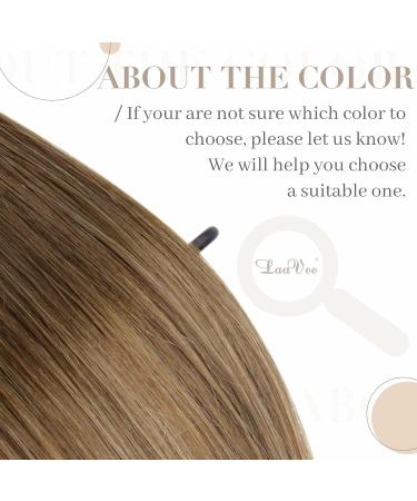 LAAVOO Real Hair Brown Balayage Keratin Bond Extensions 50cm | Medium Brown Ombre #6/8/14 | 50 Strands U-Tip - Buy Online on GoSupps.com