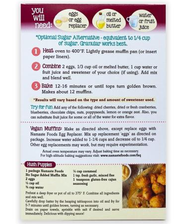 Namaste Foods Gluten Free Sugar Free Muffin Mix 397g (Pack of 6) - Buy Online on GoSupps.com