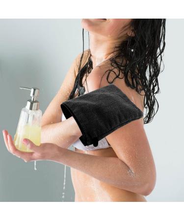 6 Pack Microfibre Body Wash Mitts 15x21 cm Flannels Face Mitts Face Cleansing Mitts Terry Cloth Makeup Remover Gloves for Bath SPA(White Black Grey) - Buy Online on GoSupps.com