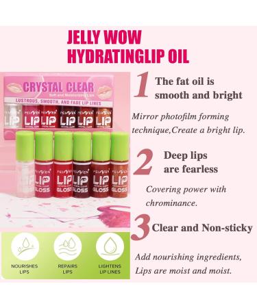 Shop 6 Colors Mini Fat Oil Lip Gloss - Hydrating Plumping Non-Sticky Shine | International Shipping Available - Buy Online on GoSupps.com